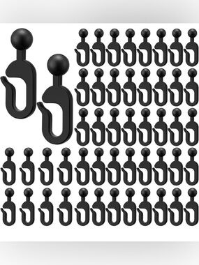 100 Pcs Plastic Hooks for Sunshade Canopy Mosquito Netting and Gazebo Curtains
